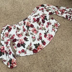 Floral off the shoulder top